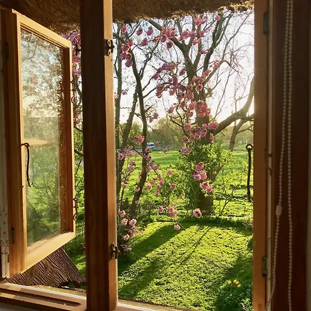 Dachgeschosswohnung Warft Simmerdeis In Reetdachhaus Mit Parkaehnlichem Garten * Oldenswort